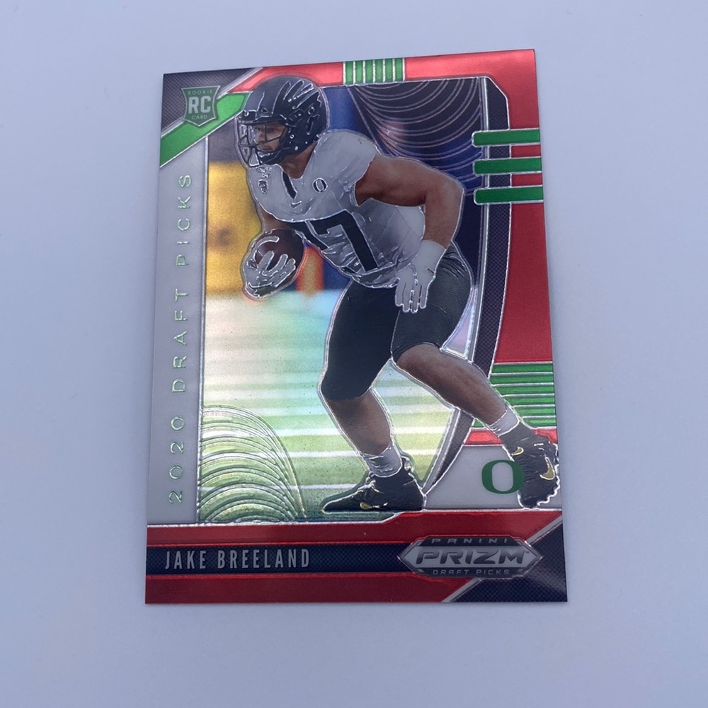 Jake Breeland(rookie)- 2020 panini Prizm draft picks #132 (red Prizm )